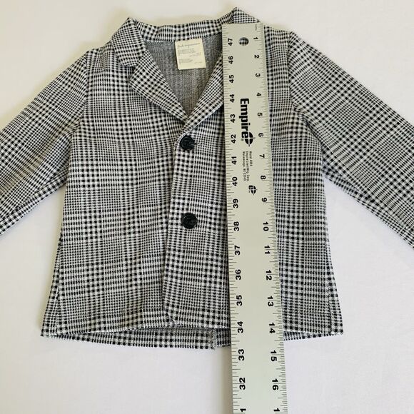 NWT First Impressions Blazer Jacket Baby 24M Black Ivory Houndstooth Preppy Chic - Picture 7 of 9